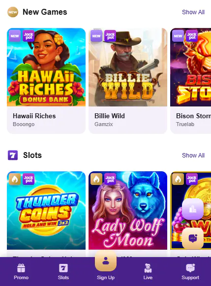 CrownSlots Casino mobile version site